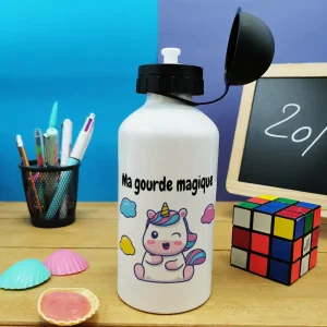 Gourde – Licorne – cadeau rentrée scolaire pour  fille