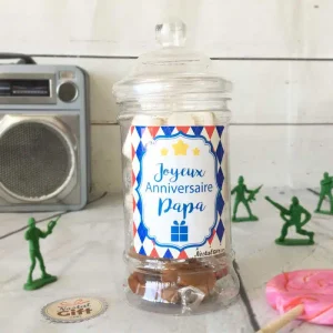 Bonbonnière Papa – 10x Nougats- 10xCaramel – “Joyeux anniversaire Papa”