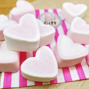 Coeurs en guimauve roses et blancs x 5 pour bundle
